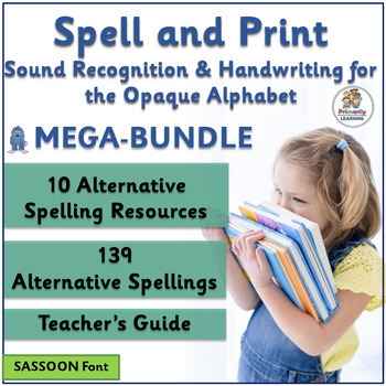 Preview of Science of Reading Alternative Spellings Printing Practice Mega-BUNDLE -SASSOON