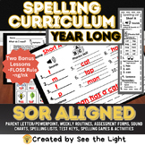 Year Long SOR Spelling Curriculum w/lesson plans, tests, p