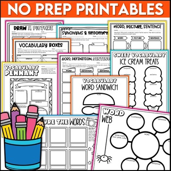 Vocabulary 4-Square Graphic Organizers - The Homeschool Daily