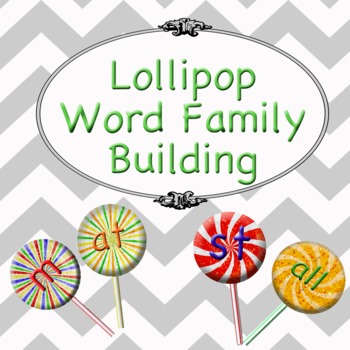 Preview of Science of Reading Word Family Lollipop Hands-on Phonics Kindergarten 1st Grade