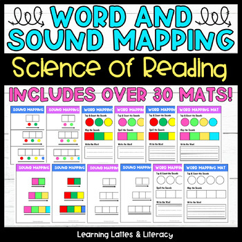 Preview of Science of Reading Word Mapping Elkonin Boxes Sound Mapping Mats Orthographic