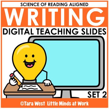 Preview of Science of Reading + Writing DIGITAL Writing Teaching Slides: SET 2 Sentences