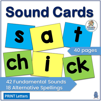 Preview of Science of Reading aligned Phonics Flashcards - 42 Phonics Sound Cards + Bonus