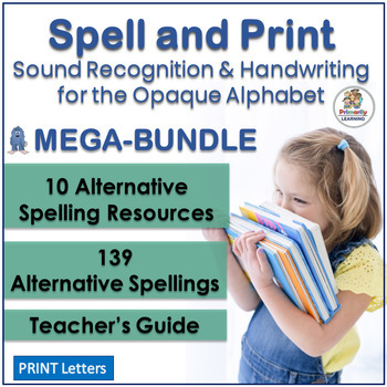 Preview of Science of Reading aligned Alternative Spellings Printing Practice Mega-BUNDLE