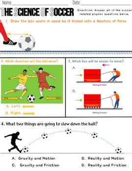 Preview of Science of Soccer Worksheet