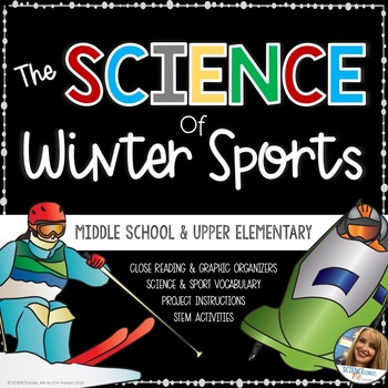 Preview of Science of Winter Sports - Middle School Physics STEM - Sledding - Curling- Ski