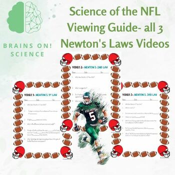 Preview of Science of the NFL Viewing Guide- Newton's 3 Laws Middle School