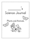 Science plants and animals journal cover