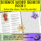 Science word search pack 1.