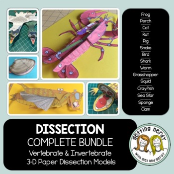 Preview of Scienstructable 3D Dissection Models Bundle - Vertebrate & Invertebrate Animals