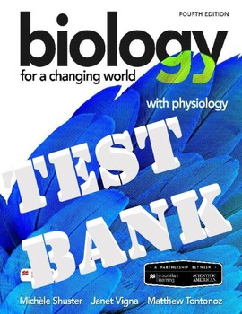 Preview of Scientific American Biology for a Changing World 4th Edition Shuster_TEST BANK