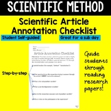 Scientific Article Annotation Checklist