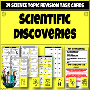 Preview of Scientific Discoveries + Inventions STEM Task Cards