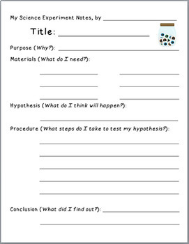 Scientific Experiment Lab Notes Sheets by The Frugal Homeschooling Mom