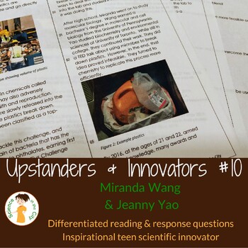 Preview of Scientific Innovator Reading Comprehension Passage #10: Miranda Wang/Jeanny Yao