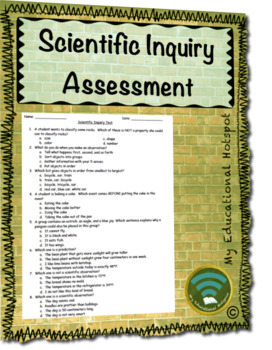Preview of Scientific Inquiry Assessment