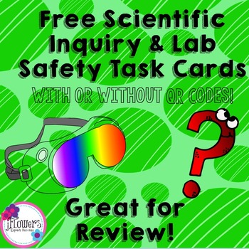 Preview of Back to School Scientific Inquiry & Lab Safety Task Cards with QR Codes