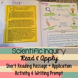 Scientific Inquiry Reading Comprehension Interactive Notebook