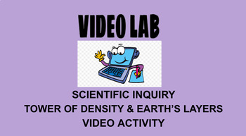 Preview of Scientific Inquiry: Tower of Density and Earth's Layers Video Activity OAS NGSS