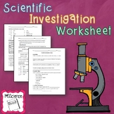 Scientific Investigation Worksheet
