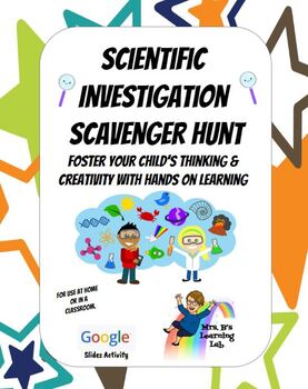 Preview of Scientific Investigation Scavenger Hunt-Distance Learning-Grades 3 and up