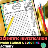 Scientific Method Vocabulary Word Search Coloring Science 
