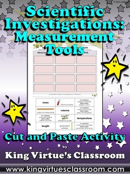 Preview of Scientific Investigations: Measurement Tools Cut and Paste Activity