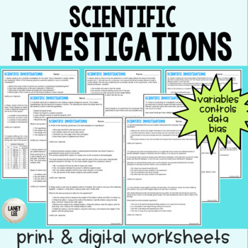 Preview of Scientific Investigations Questions