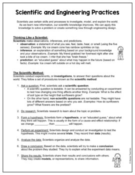 Scientific Investigations Study Guide and Review Worksheet (SOL 4.1)