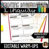 Nature of Science Warm-ups - Editable Do Nows, Bellringers
