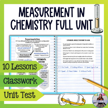 Preview of Scientific Measurement for Chemistry Guided Notes Unit with Worksheets and Test