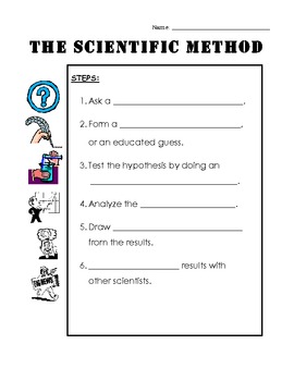 scientific method worksheet 1st grade