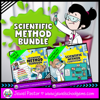 Preview of Scientific Method Activities BUNDLE | Flip Book and PowerPoint with Word Search