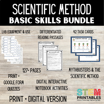 Preview of Scientific Method Basic Skills Bundle - Distance Learning + Print