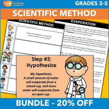 Preview of Scientific Method Unit - Bundle with Slideshow, Experiments, Posters, Organizers