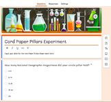 Scientific Method - Card Paper Pillars Experiment Google Form
