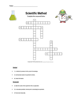 Preview of Scientific Method Crossword Puzzle