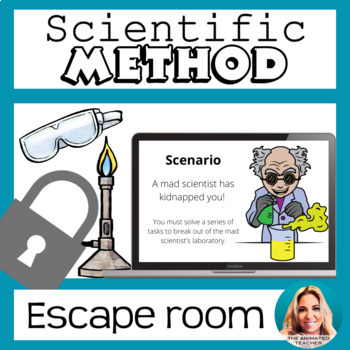 Preview of Scientific Method Digital Escape Room Science Middle School
