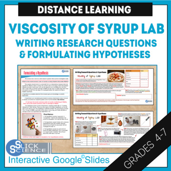 Preview of Scientific Method | Distance Learning | Writing Research Questions & Hypotheses