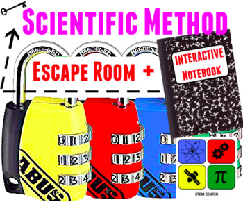 Preview of Scientific Method Escape Room & Interactive Notebook