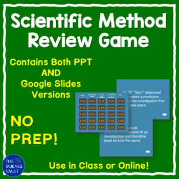 Preview of Scientific Method  Jeopardy Style Review Game