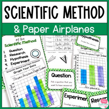 Preview of Scientific Method Activity - Easy Paper Airplane Science Experiment Lab 4th 5th