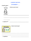 Scientific Method Experiment Sheet