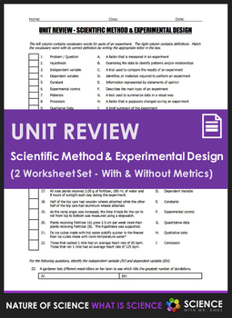 Preview of Scientific Method & Experimental Design Nature of Science Unit Review