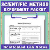 Scientific Method Experiments - Four Science Worksheet Templates