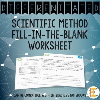 Preview of Scientific Method Fill-In-The-Blank Worksheet: Differentiated