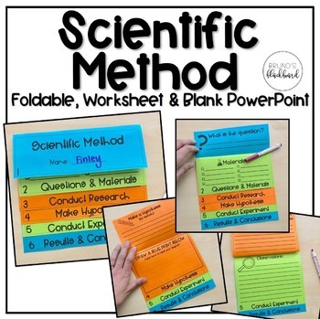 Preview of Scientific Method Foldable Book, Worksheet & Blank Powerpoint