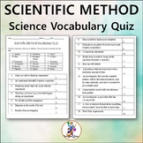 Scientific Method Vocabulary Quiz - Editable Worksheet