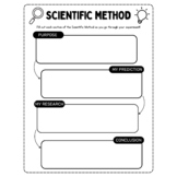 Scientific Method Graphic Organizer | Purpose, Prediction,