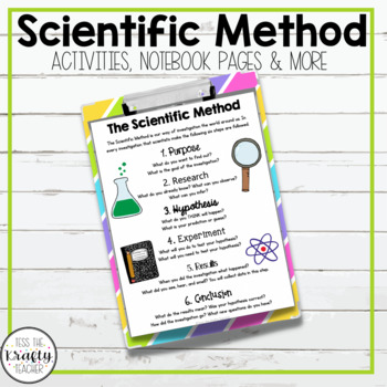 Preview of Scientific Method Worksheet, Scientific Method Activity, Notebook, Poster